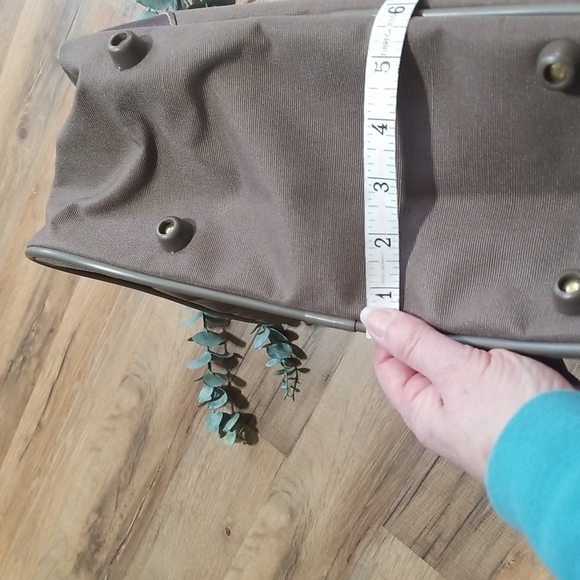 VINTAGE Brown Canvas Carry-on Travel Luggage Bag - Picture 13 of 15